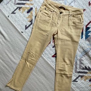 Brunello Cucinelli yellow trousers